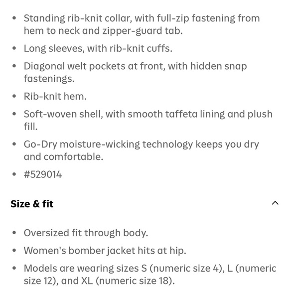 Old Navy Go-H20 Oversized Bomber Jacket - Picture 2 of 4